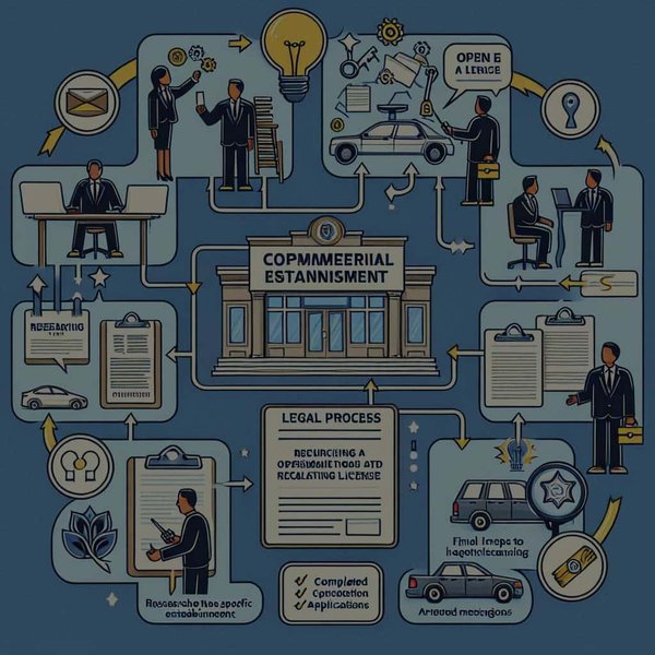 Quelle démarche juridique suivre pour l'ouverture d'un établissement commercial dépendant d'une licence d'exploitation spécifique?